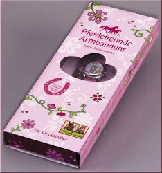 Armbanduhr mit zwei Wechselb�ndern Pferdefreunde