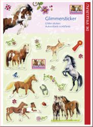 Pferdefreunde - Glimmersticker