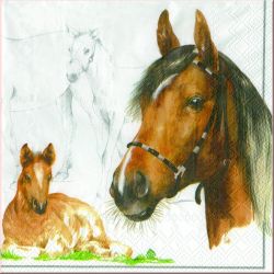 Lunch-Serviette Pferd wei�